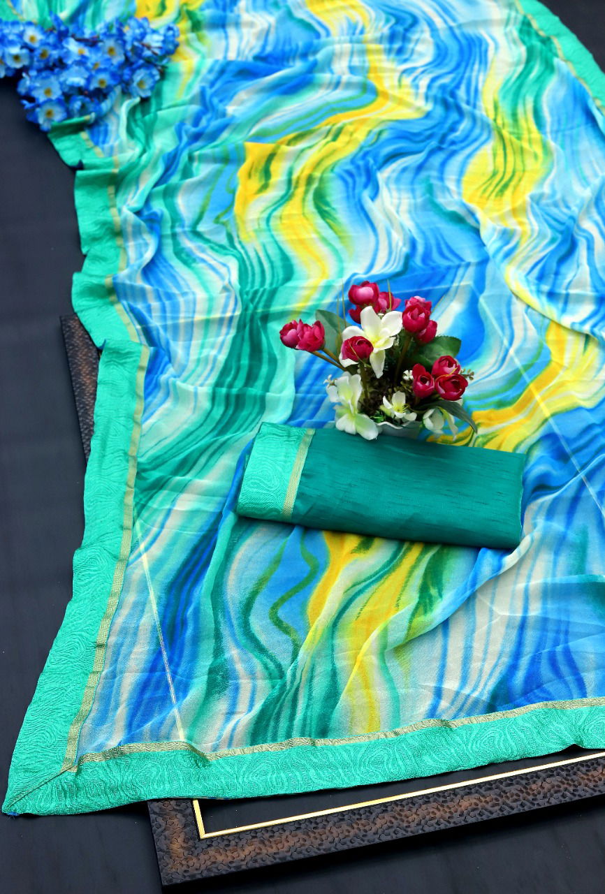 Niharika Print 13 Fancy Designer Casual Wear Georgette Saree Collection